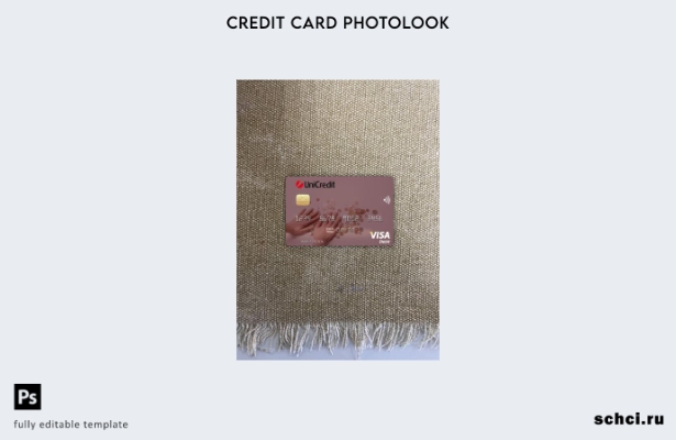 цифровая загрузка Италия UniCredit Bank Visa дебетовая карта фотоизображение пер